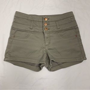 Grey/Brown High Waisted Shorts